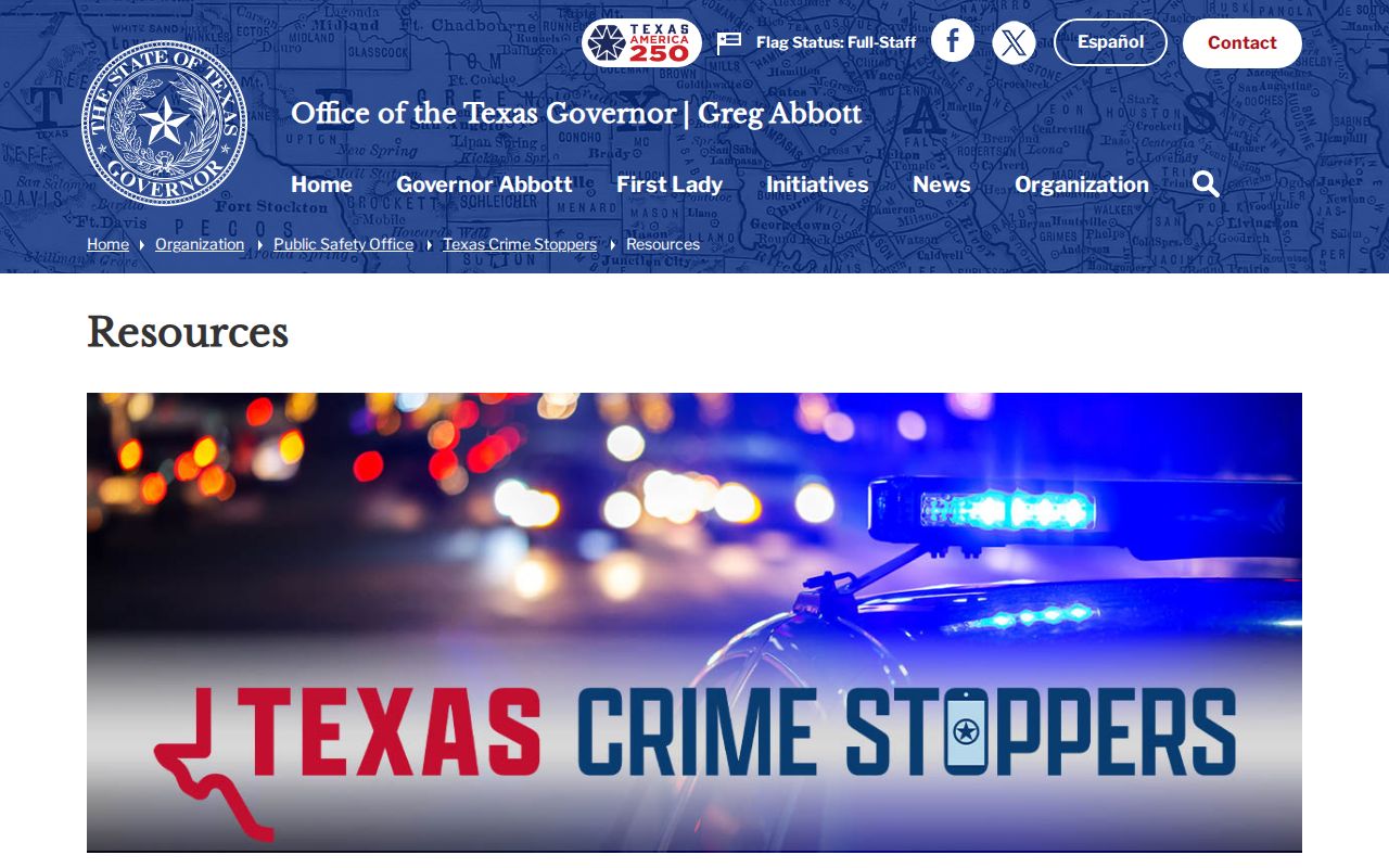 Texas Crime Stoppers statewide anonymous tip resource